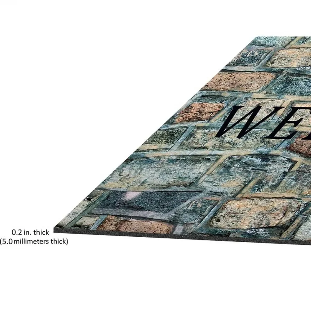 PowerSellerUSA Decorative Outdoor/Indoor Entrance Door Mat Rug, 2' x 3'